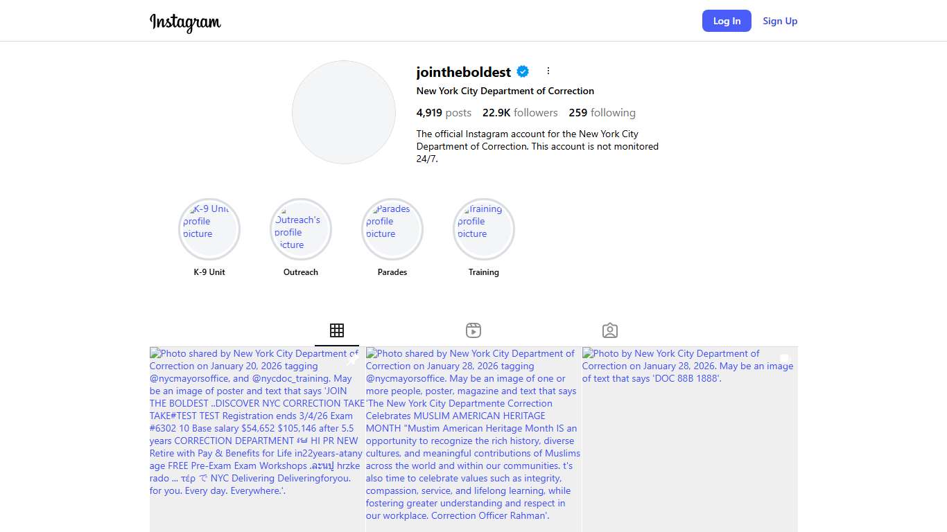 New York City Department of Correction (@jointheboldest) • Instagram photos and videos